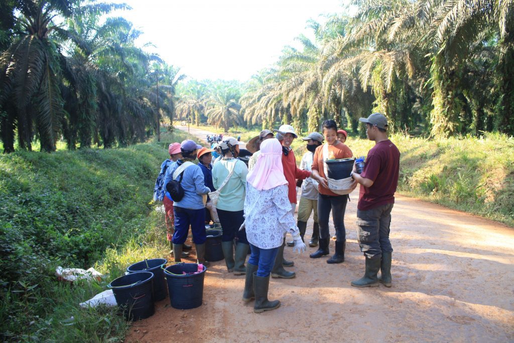 Kelompok pemupuk bersiap kerja
Foto oleh Ida Bagus